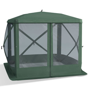 English Elm Outsunny 7x7 Pop up Gazebo Canopy with Mesh Walls Uv Blocking Roof for Camping W2225P200735