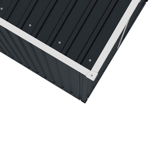 English Elm Outdoor Metal Storage Shed 8x10 with Four Windows Lockable Doors Waterproof Steel W1598S00038
