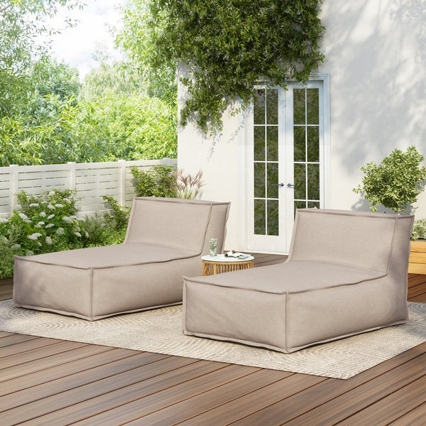 English Elm Christopher Knight Home® - Ramona Outdoor Bean Bag Lounge Chairs Set Of 2 - Weather-Resistant, Eco-Friendly Comfort For All N775P265560B-S2