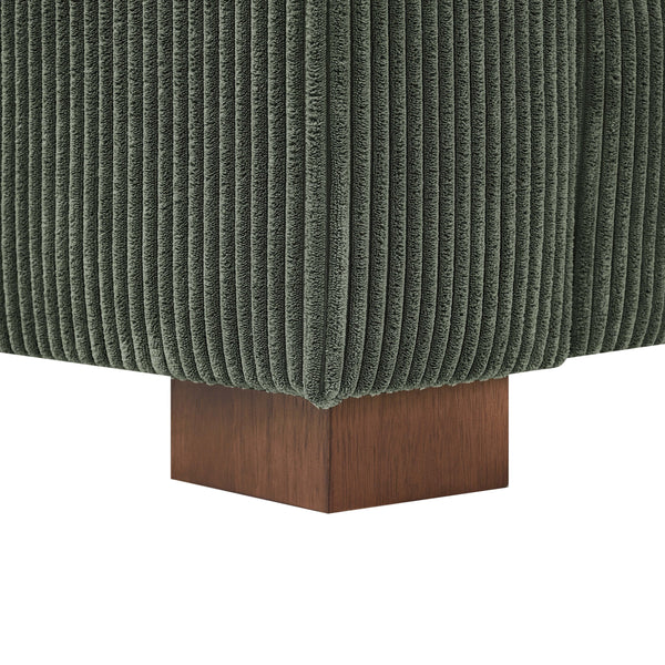 English Elm Wynisha Modular Corduroy Sofa with Adjustable Headrests, Foam-Wrapped Cushions & Solid Wood Legs Antique Green B343S00042