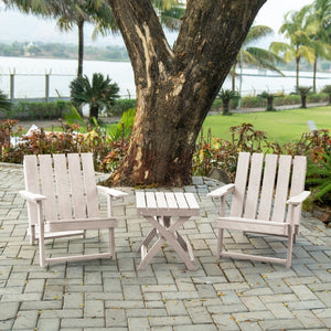 English Elm Seaview Recycled Hdpe Outdoor Folding Side Table Uv Resistant Patio Deck Use Ivory B2745P409719