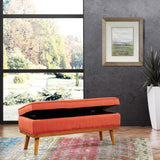 OSP Home Furnishings Katheryn Storage Bench Tangerine Fabric