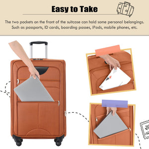 English Elm Softside Expandable 3 Piece Spinner Luggage Set with Tsa Lock for Travel N732P198614G
