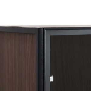 English Elm 51.2'' Freestanding Lighted Display Cabinet With Adjustable Glass Shelves & Hidden Storage For Décor N845P261777D