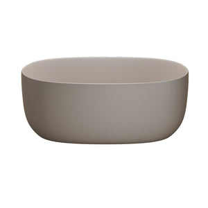 English Elm 47'' Freestanding Stone Resin Soaking Tub Sculpted Solid Surface with Heat Retention Beige W2753P416602