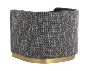 Sunpan Larron Armchair - Contemporary Two-tone Upholstery In Abbington Black & Hobbes Night, Durable Design Black Fabric 111937