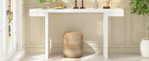 English Elm U-style 60 Inch Geometric Console Table Painted Mdf Foyer Entryway Living Room N711P303209K