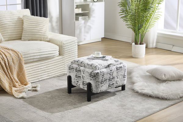 English Elm Modern minimalist living room table with polyester finish, compact 22" square, lightweight elegant design Cream W2100P263009