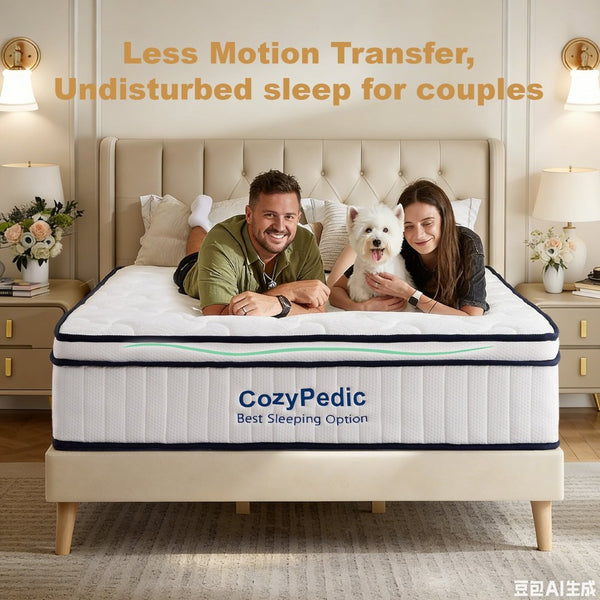 English Elm 12 Inch Queen Hybrid Mattress Memory Foam Pocket Springs Medium Firm Cooling W2699P399182