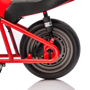 English Elm 24v300w Kids Electric Muscle Motorcycle with Dual Suspension Wide Eva Tires and Twist Throttle Red W1578P382503