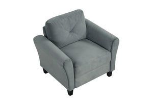 English Elm Couch Plush Modular Sectional Set In Gray Velvet – Versatile, Comfortable & Easy To Clean! W2121S00012