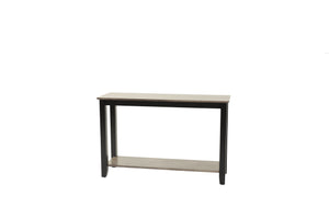 English Elm Modern Walnut Veneer Console Table with Open Shelf, Solid Rubberwood Legs, Sleek Living Room Accent Piece Black,Black+ Gray,Gray 20 L x 5 W x 51 H B011P396180