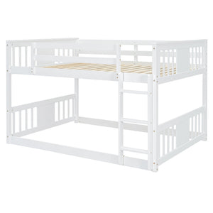 English Elm Full Over Bunk Bed Pine Frame Gray Finish Kids Guest Room Sleep Solution LT100207AAK
