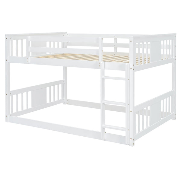 English Elm Full Over Bunk Bed Pine Frame Gray Finish Kids Guest Room Sleep Solution LT100207AAK