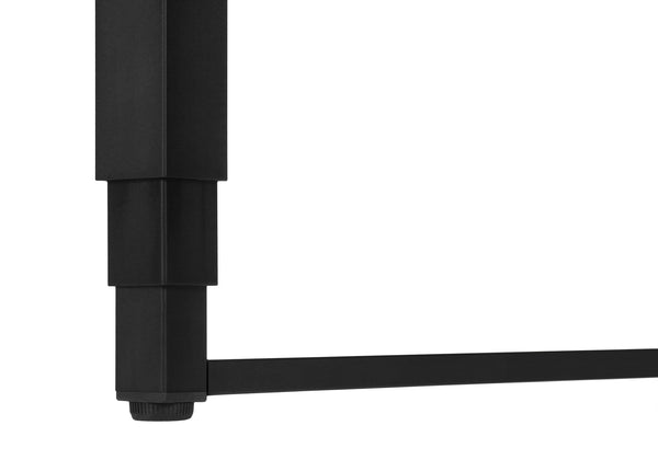 English Elm Computer Desk – Adjustable Standing Workstation With Natural Laminate Top & Sturdy Black Metal Frame B2710P219893