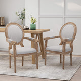 Christopher Knight Home® - Noble House - Judith French Country Wood Upholstered Dining Chair - Set of 2