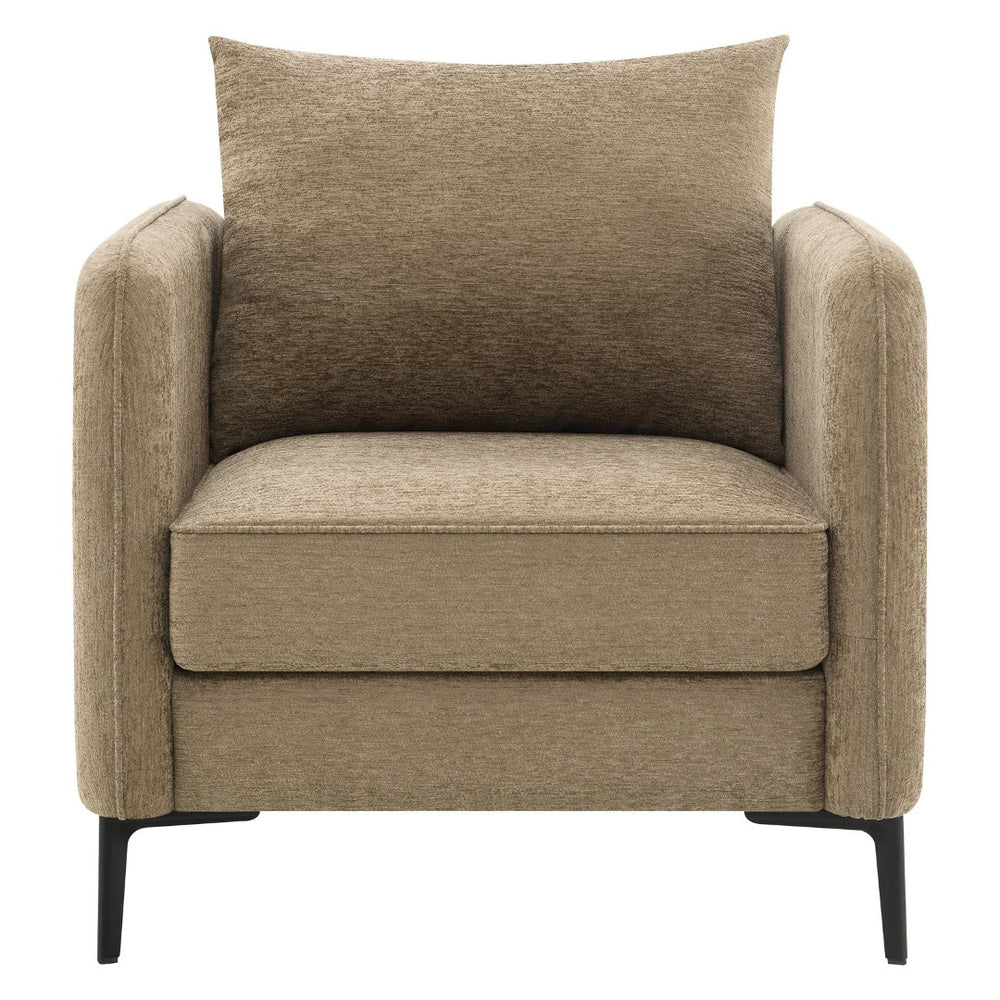 OSP Home Furnishings Newhaven Contemporary Accent Chair with Black Metal Legs for Modern Living Spaces NWN-S125