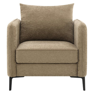 OSP Home Furnishings Newhaven Contemporary Accent Chair with Black Metal Legs for Modern Living Spaces NWN-S125