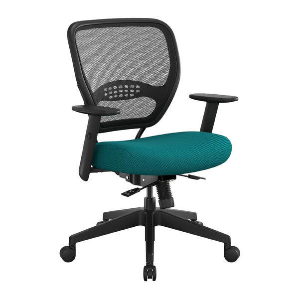 OSP Home Furnishings Air Grid Ergonomic Mesh Office Chair with Lumbar Support and Greenguard Certified Airflow Blue 5500SL-7