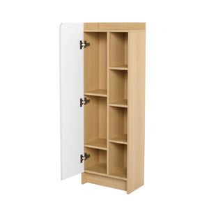 English Elm 16" Slim Wall Mounted Bathroom Cabinet Plywood Open Shelves Scandinavian Storage W3450P440620