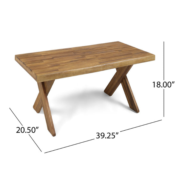 English Elm Set of 3 Acacia Wood Rope Woven Outdoor Lounge Chairs with Sandblast Table N769P326314T_2_62534.00