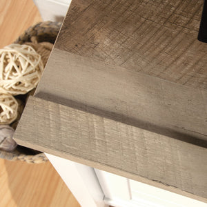 English Elm Credenza, Stylish White Finish Media Stand With Adjustable Shelves For Modern Storage Solutions B356P402675