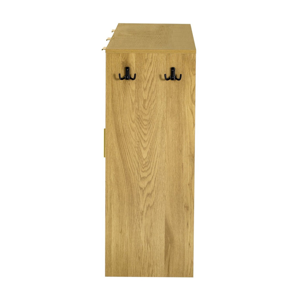 English Elm U-Style Farmhouse Sideboard With 3 Drawers & 4 Doors – Stylish Storage Buffet For Every Room! N711P345213O-GIGA