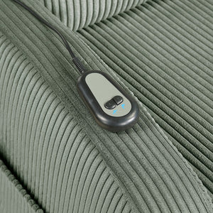 English Elm Contemporary Power Lift Chair Recliner with Plush Corduroy, Foam-Over-Coil Support & Side Pocket Green 31 L x 29 W x 24 H B011P395831