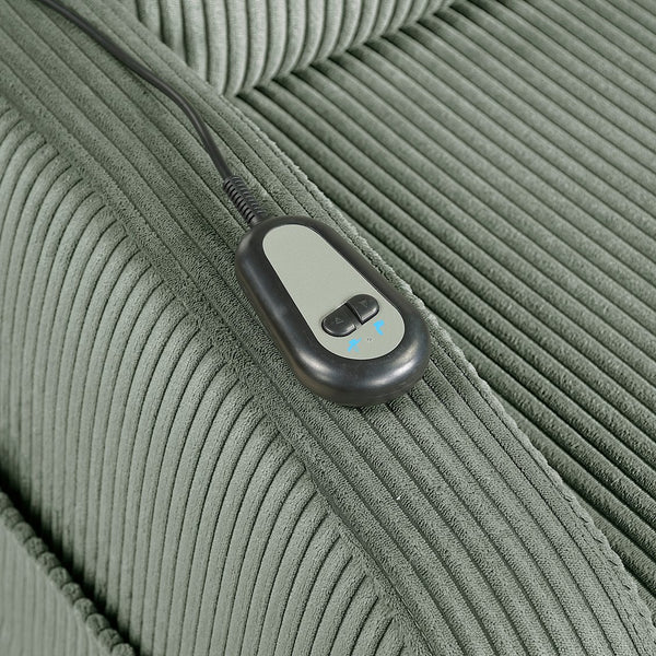 English Elm Contemporary Power Lift Chair Recliner with Plush Corduroy, Foam-Over-Coil Support & Side Pocket Green 31 L x 29 W x 24 H B011P395831