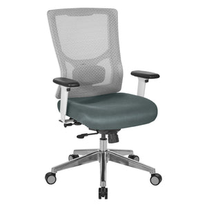 OSP Home Furnishings Progrid® Breathable Mesh Mid Back Office Chair with Lumbar Support and Ergonomic Tilt 95672-2M