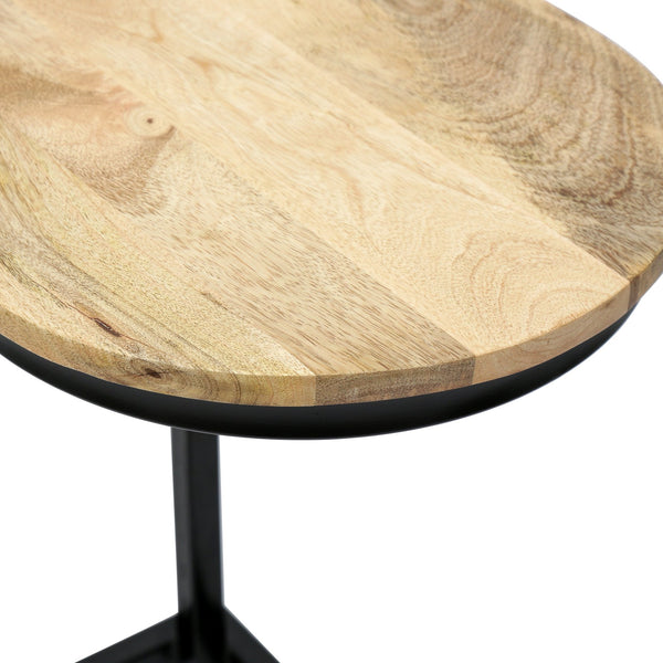 English Elm Christopher Knight Home® - C C table Honey Mango Wood C-Shape End Table with Iron Frame, Handcrafted Durable 14x18x24 Inches 70356.00