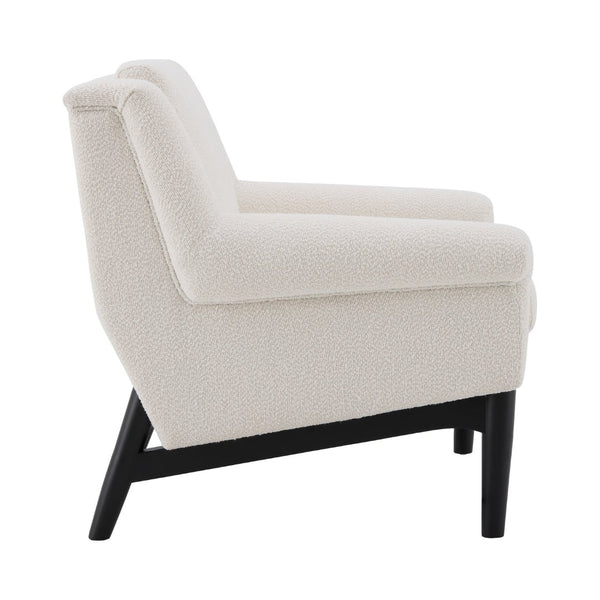 English Elm Modern Boucle Accent Chair Sculpted Flared Arms Birch Legs Mid-century Living Room N723P426251A