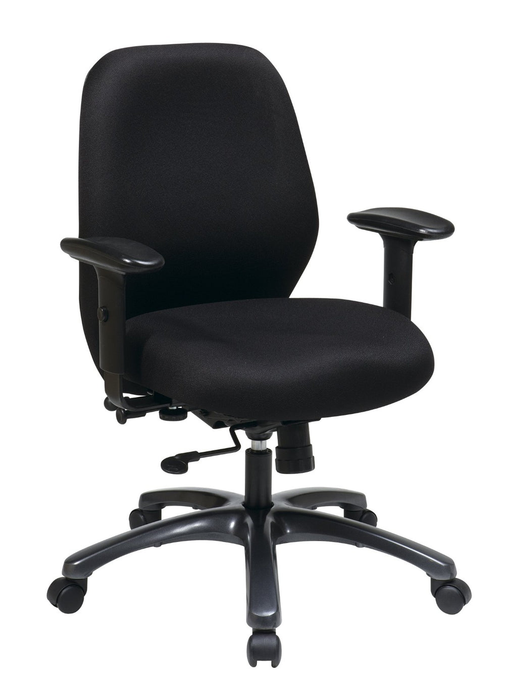 OSP Home Furnishings 24 Hour Ergonomic Office Chair with Lumbar Support Synchro Tilt and Heavy Duty Base 54666-231