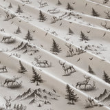 Woolrich Cotton Flannel Lodge/Cabin Sheet Set WR20-3989 Gray Deer Toile