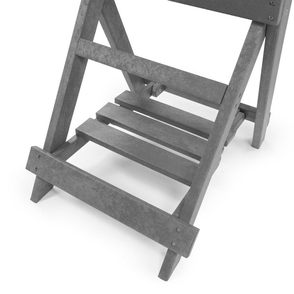 English Elm Summit Ridge Recycled Hdpe Outdoor Folding Bar Table Weather Resistant Eco Patio Gray B2745P409708
