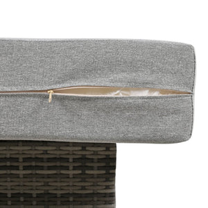 English Elm U_style Outdoor U-shaped Sectional with Iron Frame and Ultra Thick Foam Patio Seating WY000478AAE