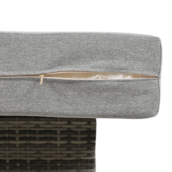 English Elm U_style Outdoor U-shaped Sectional with Iron Frame and Ultra Thick Foam Patio Seating WY000478AAE