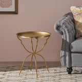 Christopher Knight Home® - Noble House - Begole Vintage Style Handcrafted Iron Tray Top Side Table