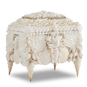 Boardwalk Exquisite Victorian Shell Jewelry Box with Handmade Coastal Design for Elegant Storage