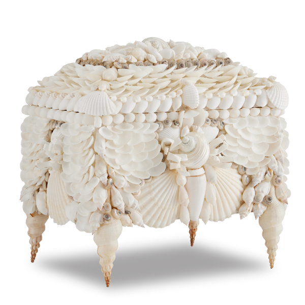 Boardwalk Exquisite Victorian Shell Jewelry Box with Handmade Coastal Design for Elegant Storage