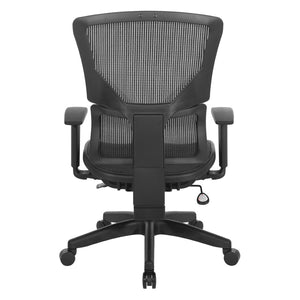 OSP Home Furnishings Vertical Matrix Ergonomic Manager Chair with Lumbar Support for Executive Workspace Comfort 639-T11N48P
