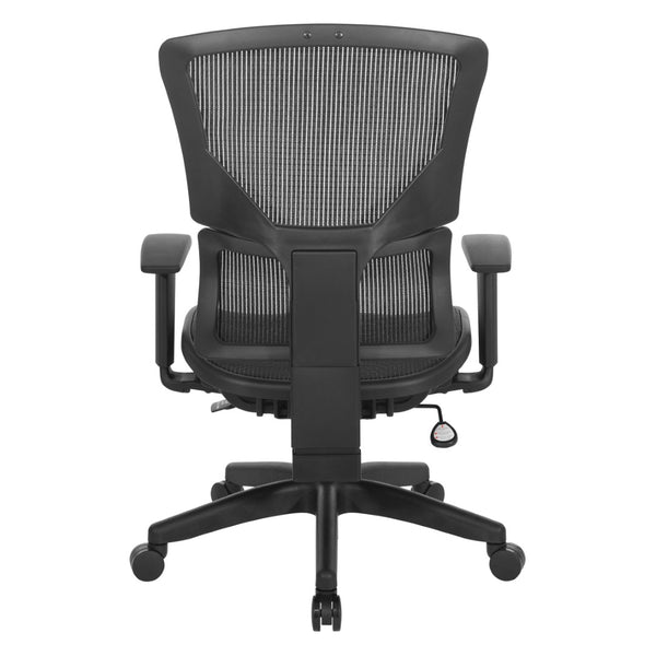 OSP Home Furnishings Vertical Matrix Ergonomic Manager Chair with Lumbar Support for Executive Workspace Comfort 639-T11N48P