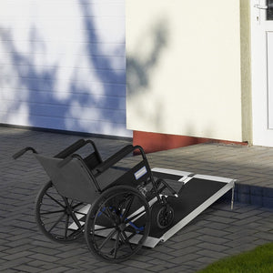 English Elm Homcom Folding Aluminum Wheelchair Ramp 3ft Non-slip 600lb Capacity Doorways W2225P229445