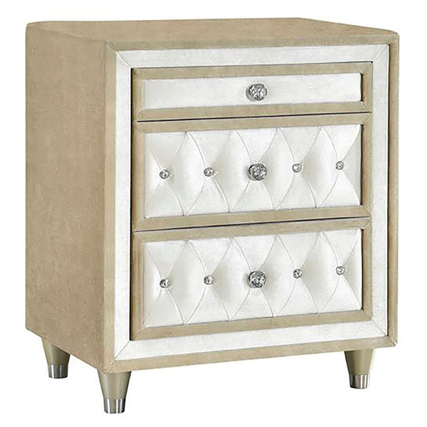 English Elm Justine California King Bedroom Set Velvet Upholstered French Provincial Glam Style B062S00774