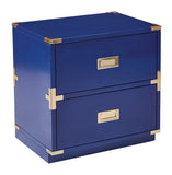 OSP Home Furnishings Wellington 2-Drawer Cabinet Lapis Blue