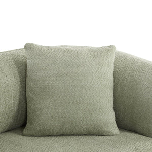 English Elm Round Arm Curved Sofa Plush Upholstered Mid-century Living Room Lounge Seating Light Green N771P270523L