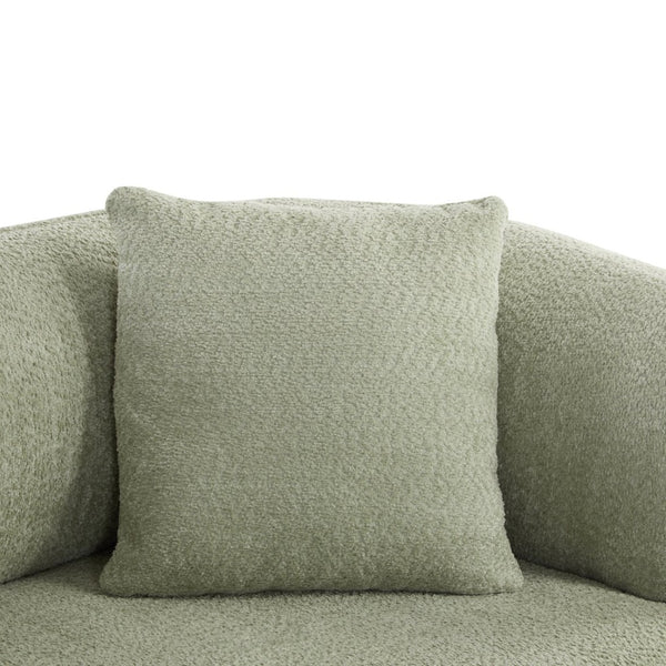 English Elm Round Arm Curved Sofa Plush Upholstered Mid-century Living Room Lounge Seating Light Green N771P270523L