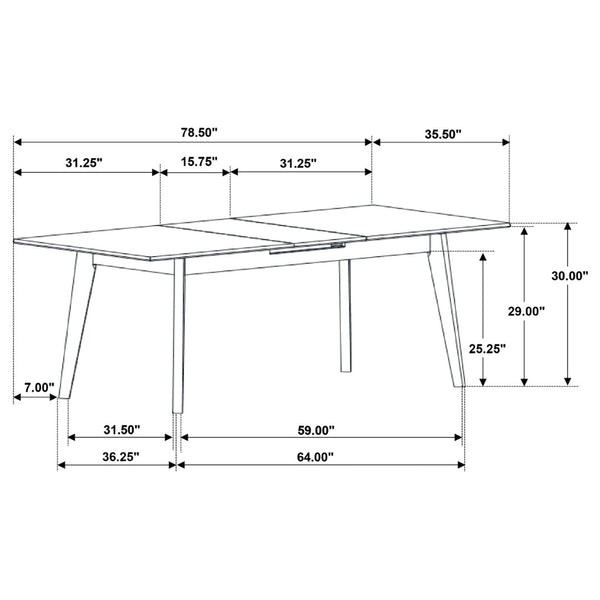 English Elm Spivey Mid-century Faux Marble Extendable Dining Set with Wishbone Chairs Seats Four B062S01472