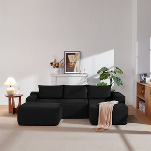 English Elm 105.7"cloud Modular U-shaped Sectional Corduroy Deep Seat Sofa for Living Room W3975S00021