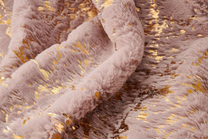 English Elm Luxury Chinchilla Faux Fur Throw Blanket In Gilded Dust Pink - Plush, Elegant, And Cozy (50" X 60") B030P233957
